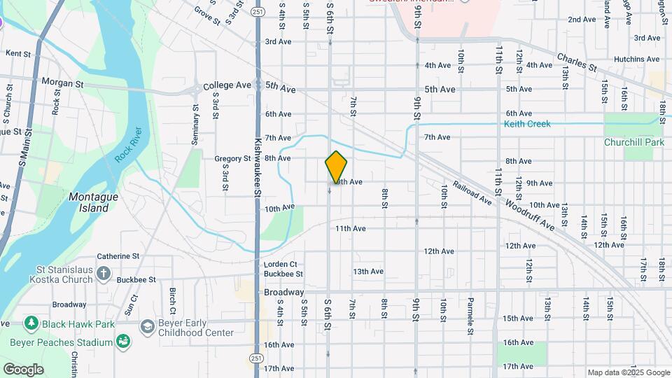 1010 S 6th St Map and Location Details