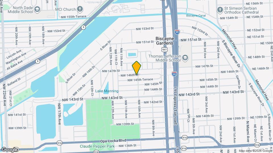 14590 NW 10th Ave Map and Location Details