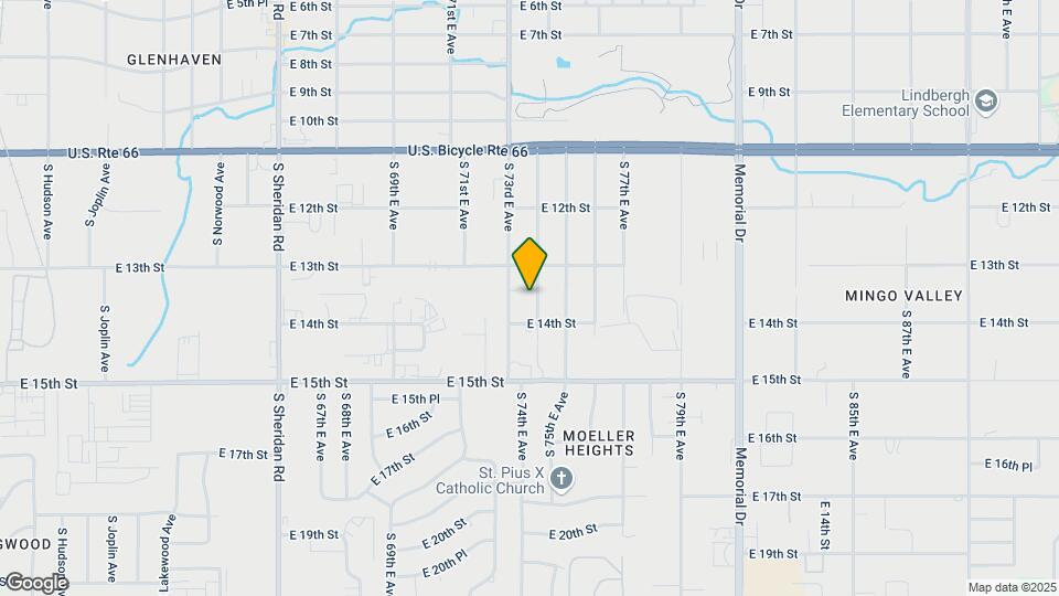 1328 S 74th E Ave Map and Location Details