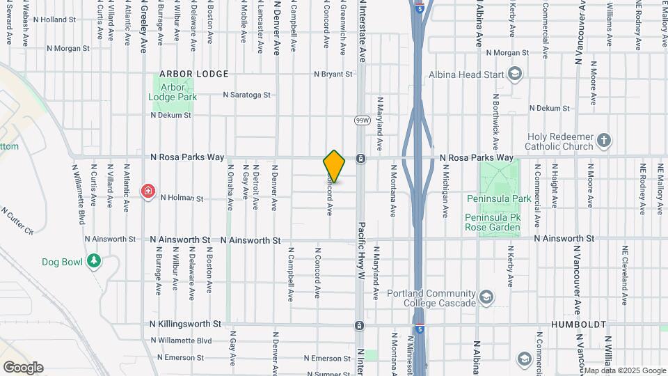 1625 N Holman St Map and Location Details