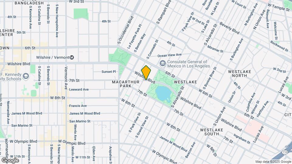 Park Wilshire Mapa y Detalles de la Ubicación