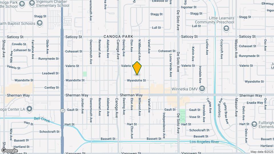 7313 Milwood Ave Map and Location Details