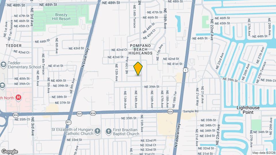 1420 NE 40th Ct Map and Location Details