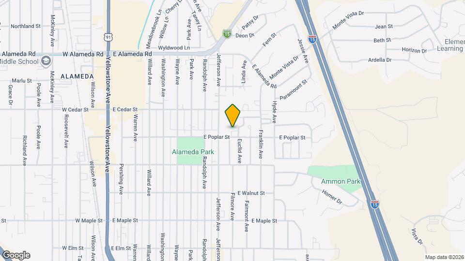 1010 E Poplar St Map and Location Details