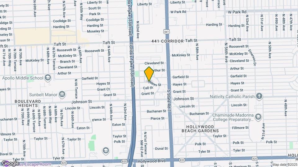 6120 Hayes St Map and Location Details