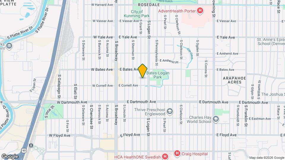 2968 S Grant St Map and Location Details