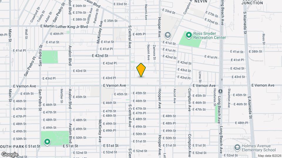 1166 E 43rd Pl Map and Location Details