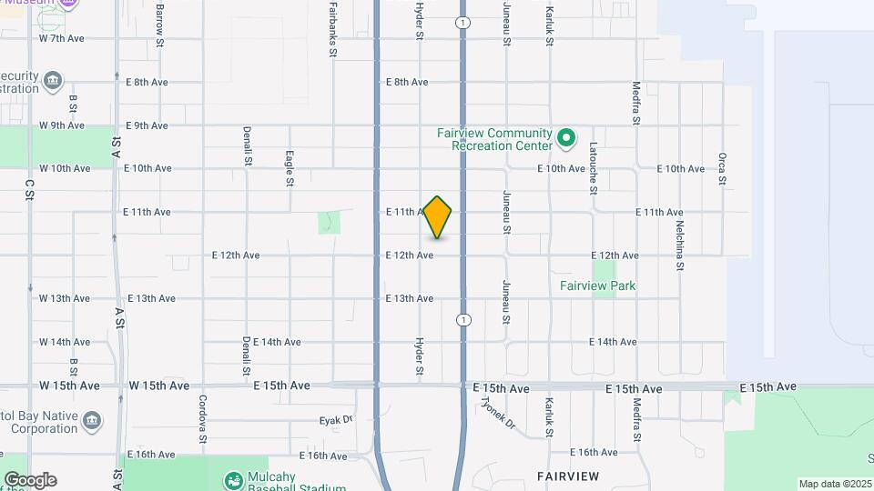 821 E 12th Ave Map and Location Details