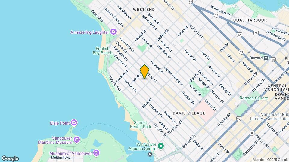 1421 Burnaby St Map and Location Details
