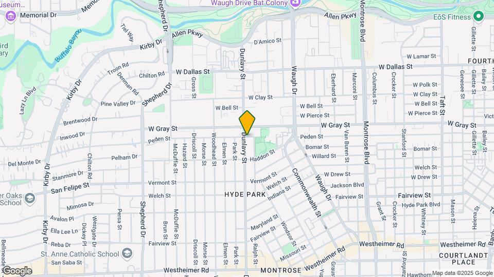 1501 Dunlavy St Map and Location Details