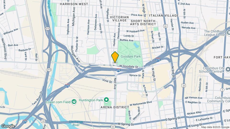 605 Dennison Ave Mapa y Detalles de la Ubicación