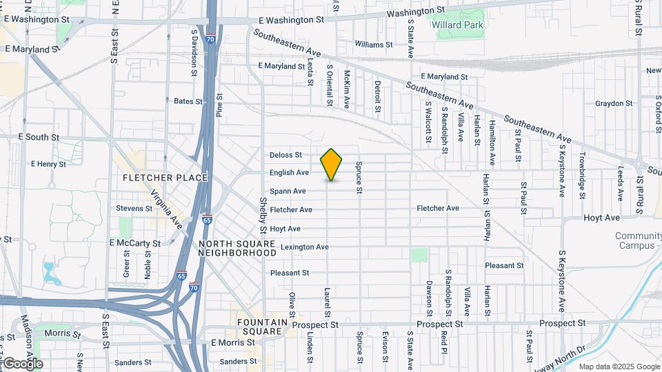 1404 Spann Ave Map and Location Details