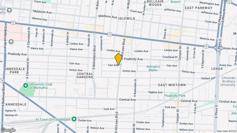 1829 Carr Ave Map and Location Details