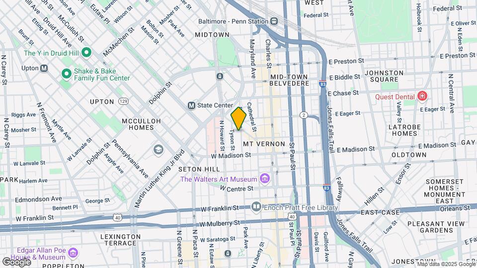 836 Park Ave Map and Location Details