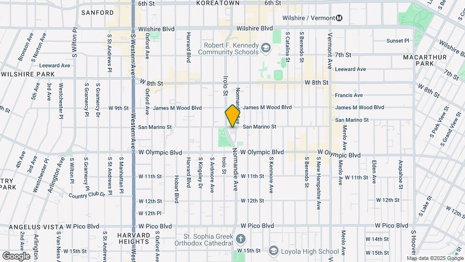 947 S Normandie Ave Mapa y Detalles de la Ubicación