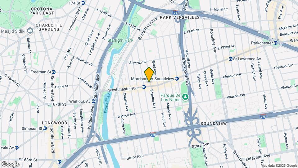 1539 Westchester Ave Map and Location Details