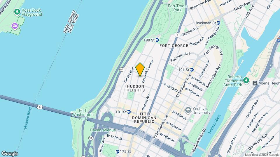 590 Fort Washington Ave Map and Location Details