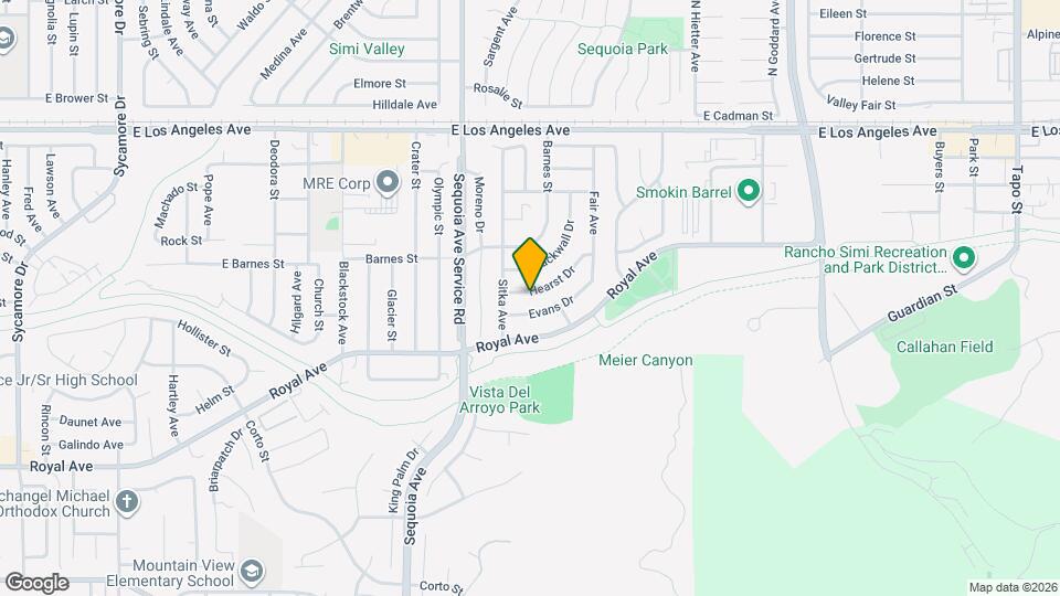3520 Hearst Dr Map and Location Details