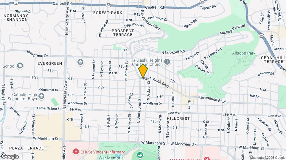 3223 Kavanaugh Blvd Mapa y Detalles de la Ubicación
