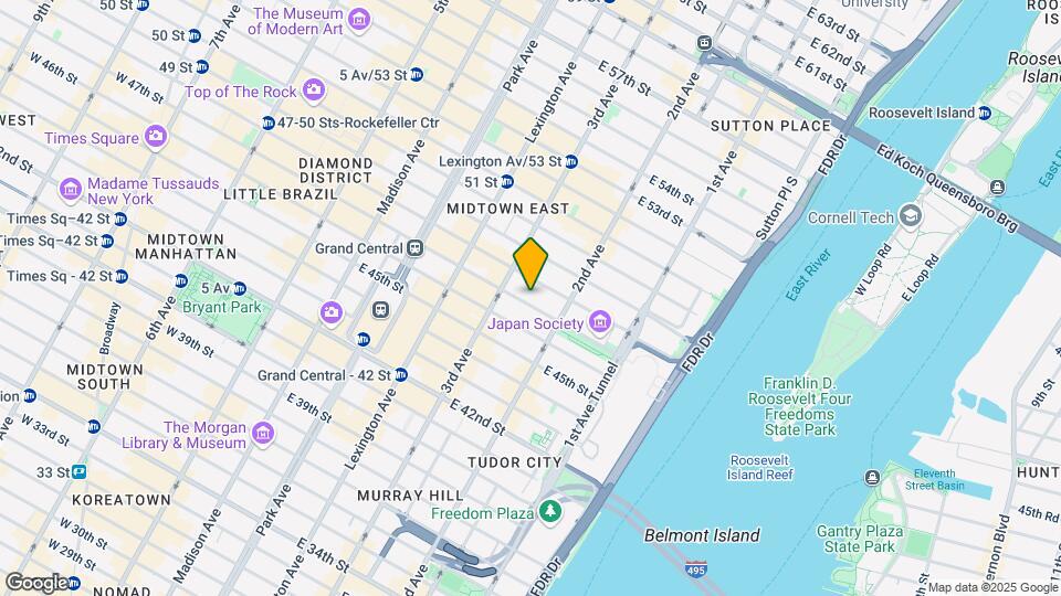225 E 47th St Map and Location Details