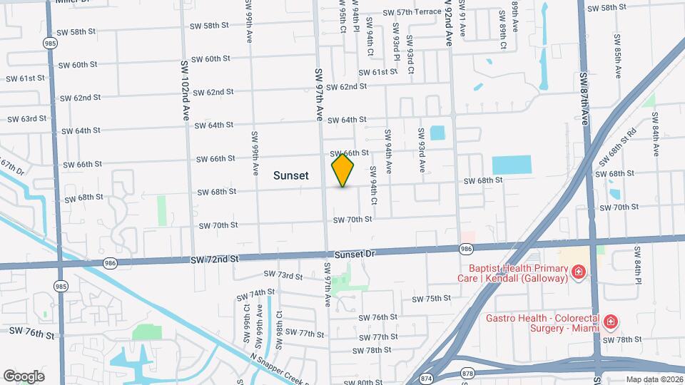 9540 SW 68th St Map and Location Details
