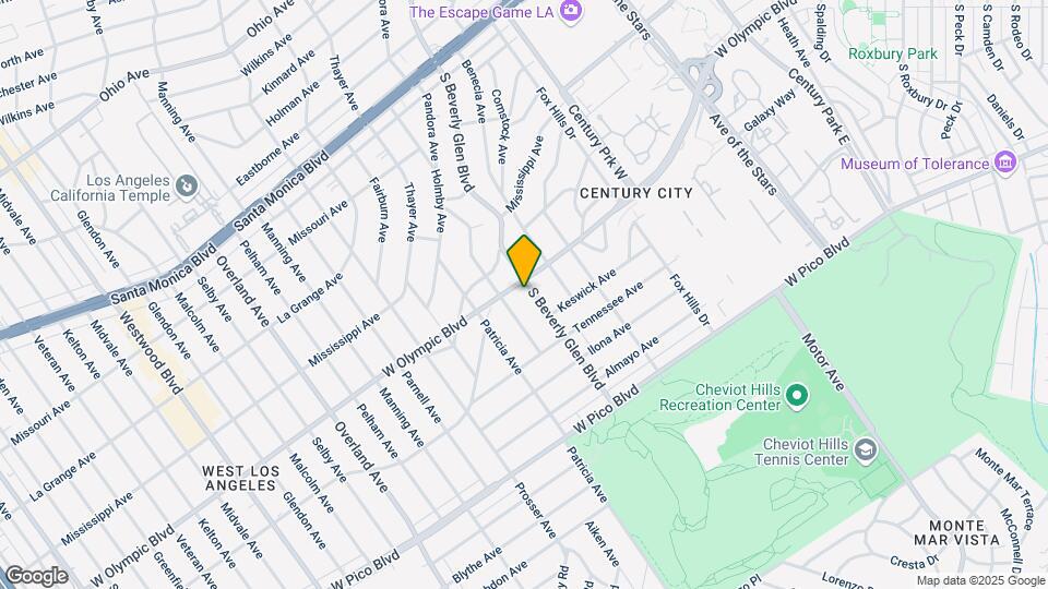 2201 S Beverly Glen Blvd Map and Location Details