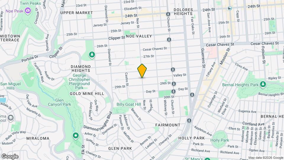 1560 Noe St Mapa y Detalles de la Ubicación