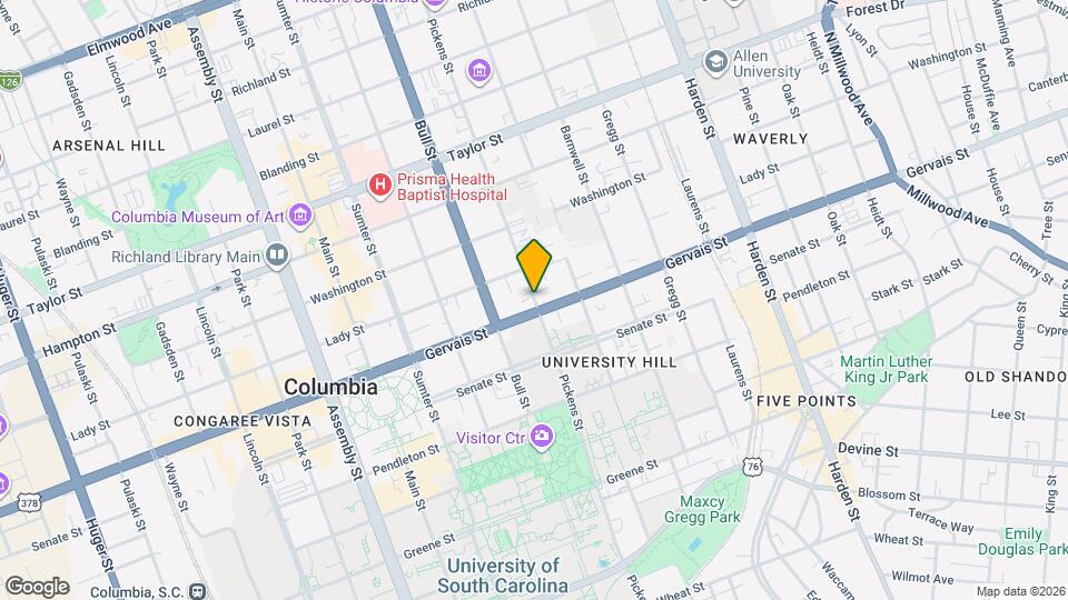 1209 Pickens St Map and Location Details