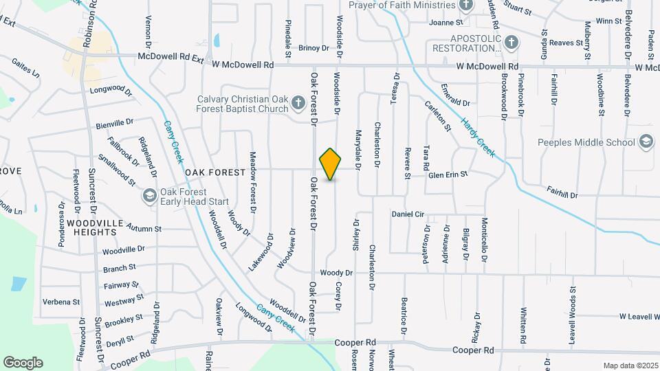 3027 Woodside Dr Map and Location Details