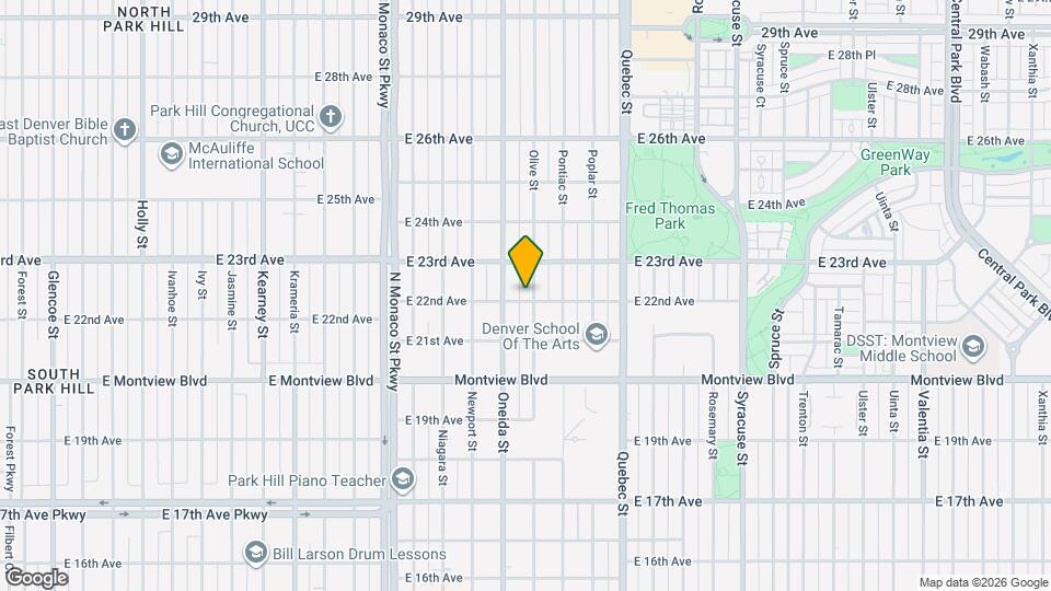 6925 E 22nd Ave Map and Location Details
