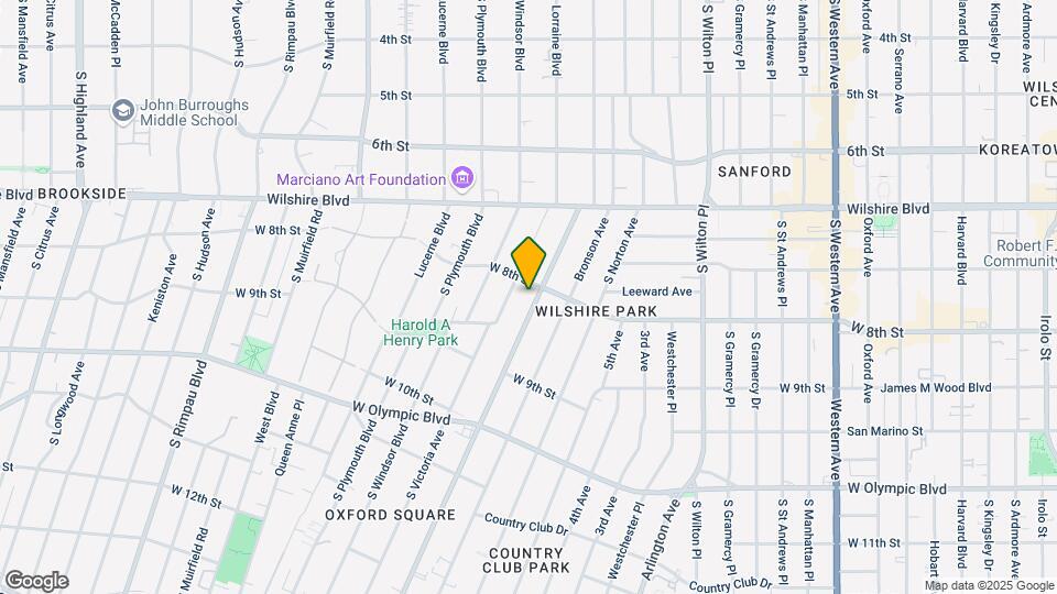 Crenshaw Wilshire Apartments Mapa y Detalles de la Ubicación