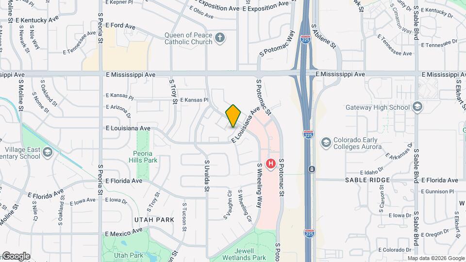 13335 E Louisiana Ave Map and Location Details