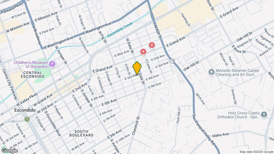 831 E 3rd Ave Map and Location Details