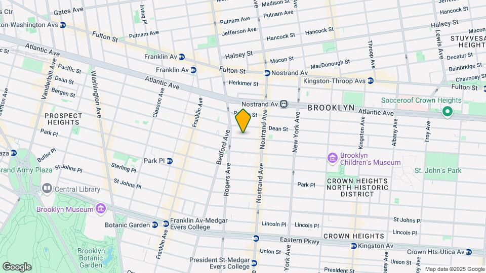 1051 Bergen St Map and Location Details