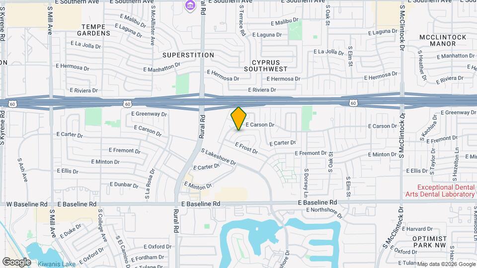 1034 E Carter Dr Map and Location Details