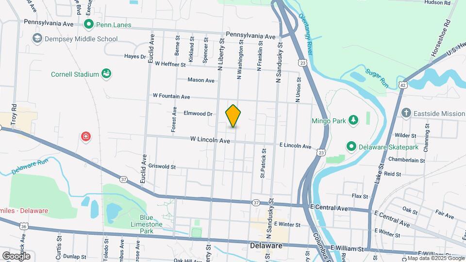 235 N Washington St Map and Location Details