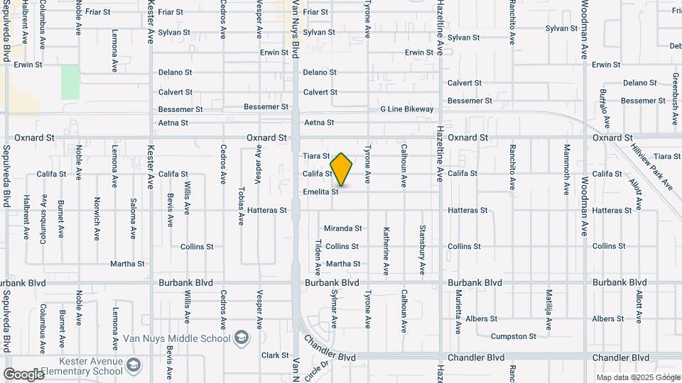 14351 Emelita St Map and Location Details