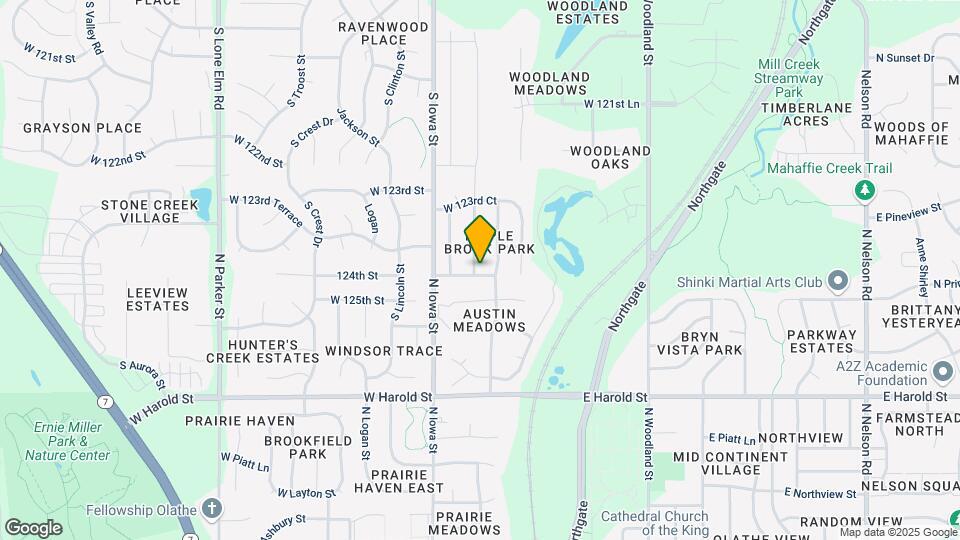 20564 W 124th Terrace Map and Location Details