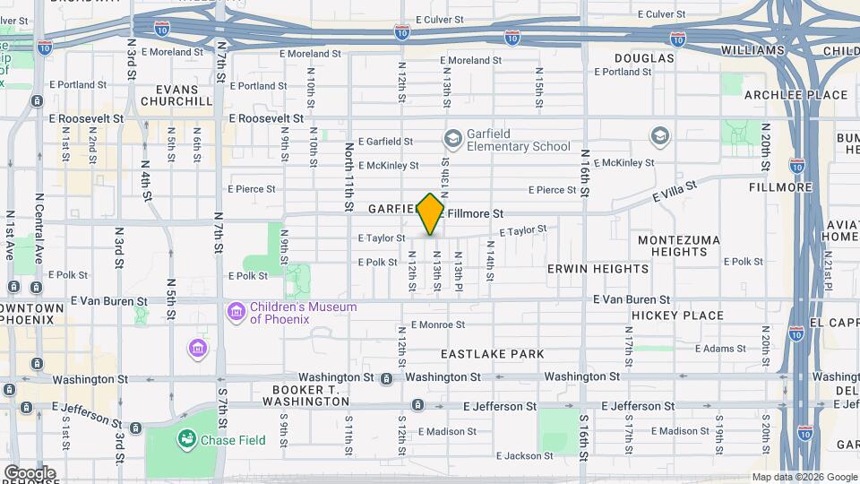 1235 E Taylor St Map and Location Details