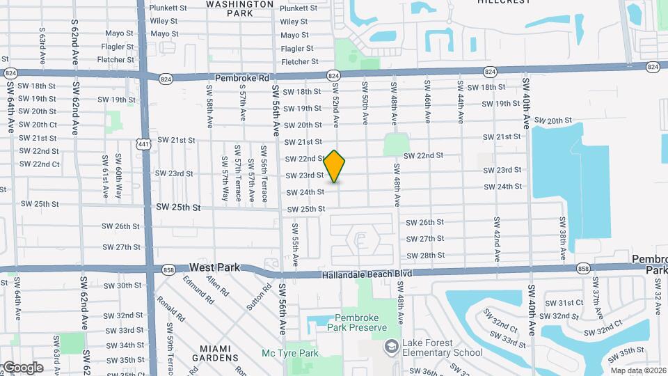 5211 SW 24th St Map and Location Details