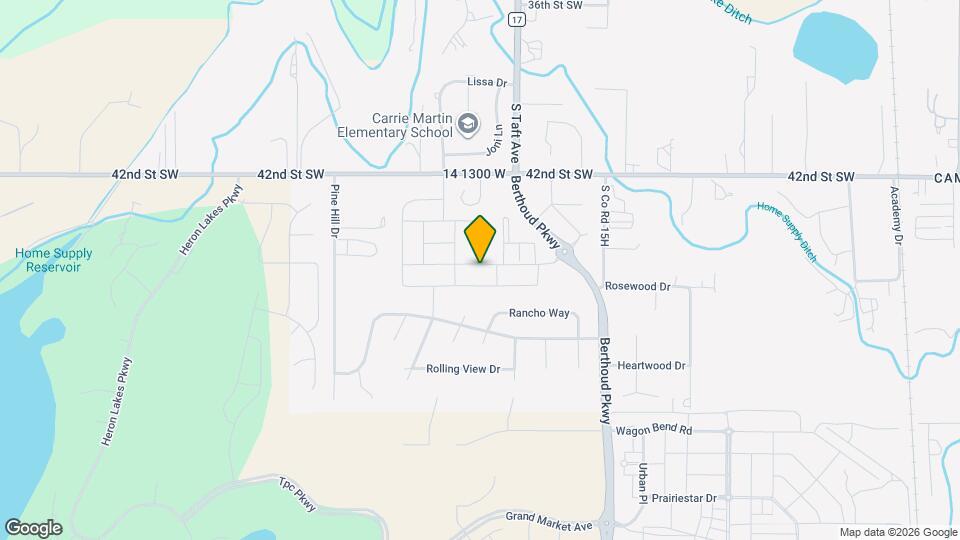 Spacious 4 Bed, 2 1/2 Bath House in Berthoud! Map and Location Details