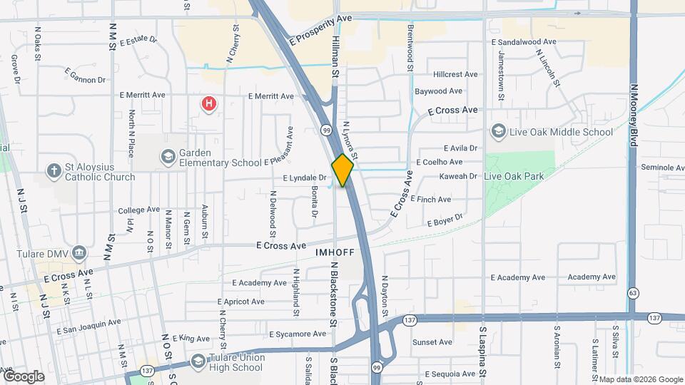 620 N Blackstone St Map and Location Details