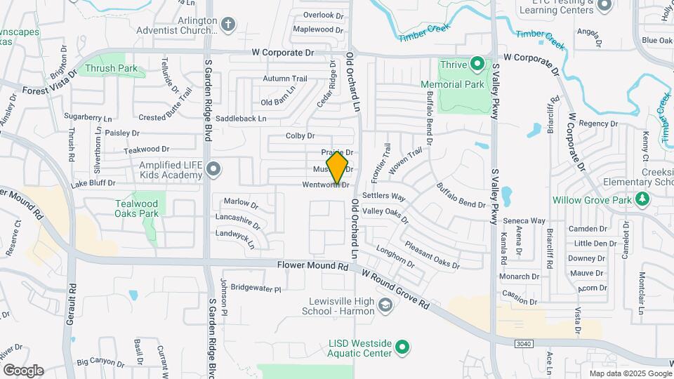 1316 Wentworth Dr Map and Location Details