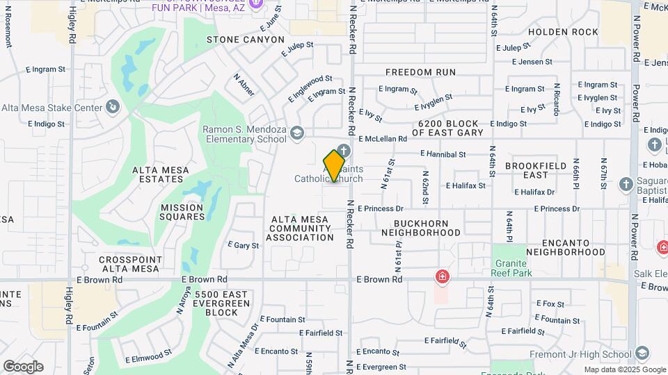 1444 N Recker Rd Map and Location Details