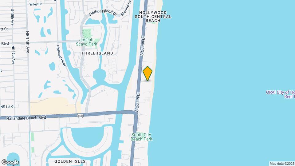 3725 S Ocean Dr, Unit 1110 Map and Location Details