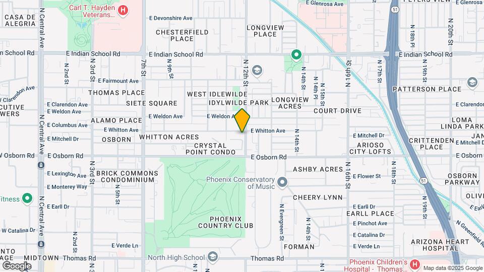 1145 E Whitton Ave Map and Location Details