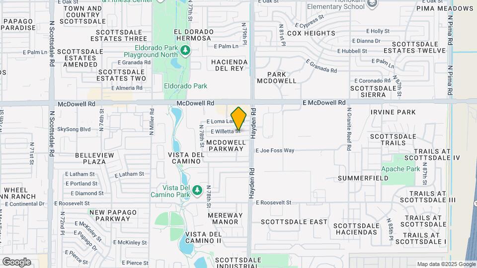 7921 E Willetta St Map and Location Details