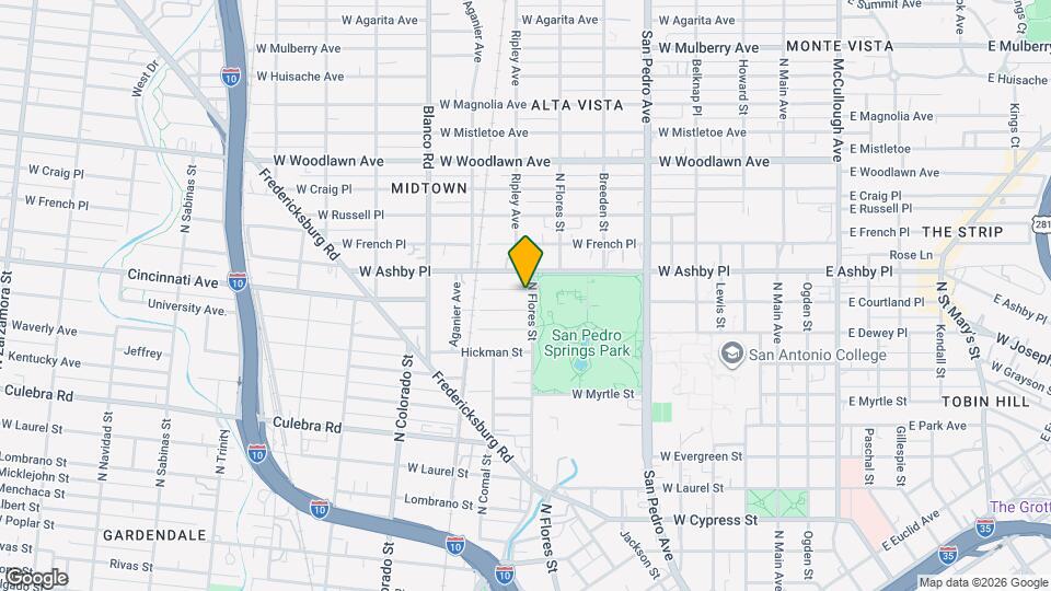 2213 N Flores St Map and Location Details