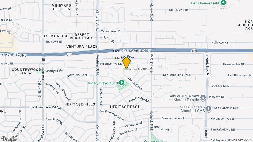 9512 Rosas Ave NE Map and Location Details