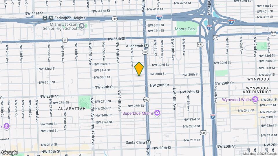 1251 NW 29th Terrace Map and Location Details